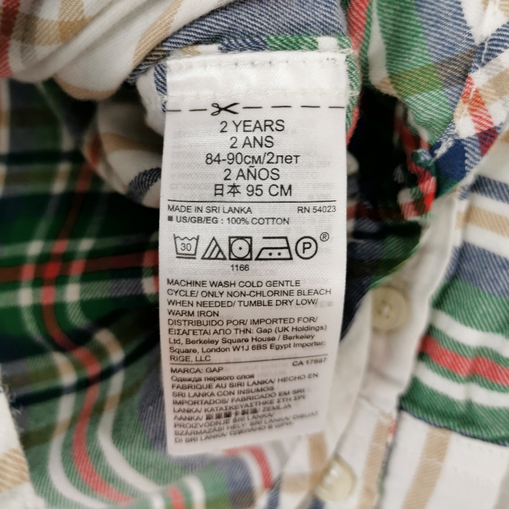 Baby Gap Flannel Plaid Shirt 2 - Picture 5 of 5